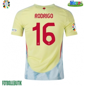 Spanien Rodri Hernandez #16 Bortatröja EM 2024 Kortärmad